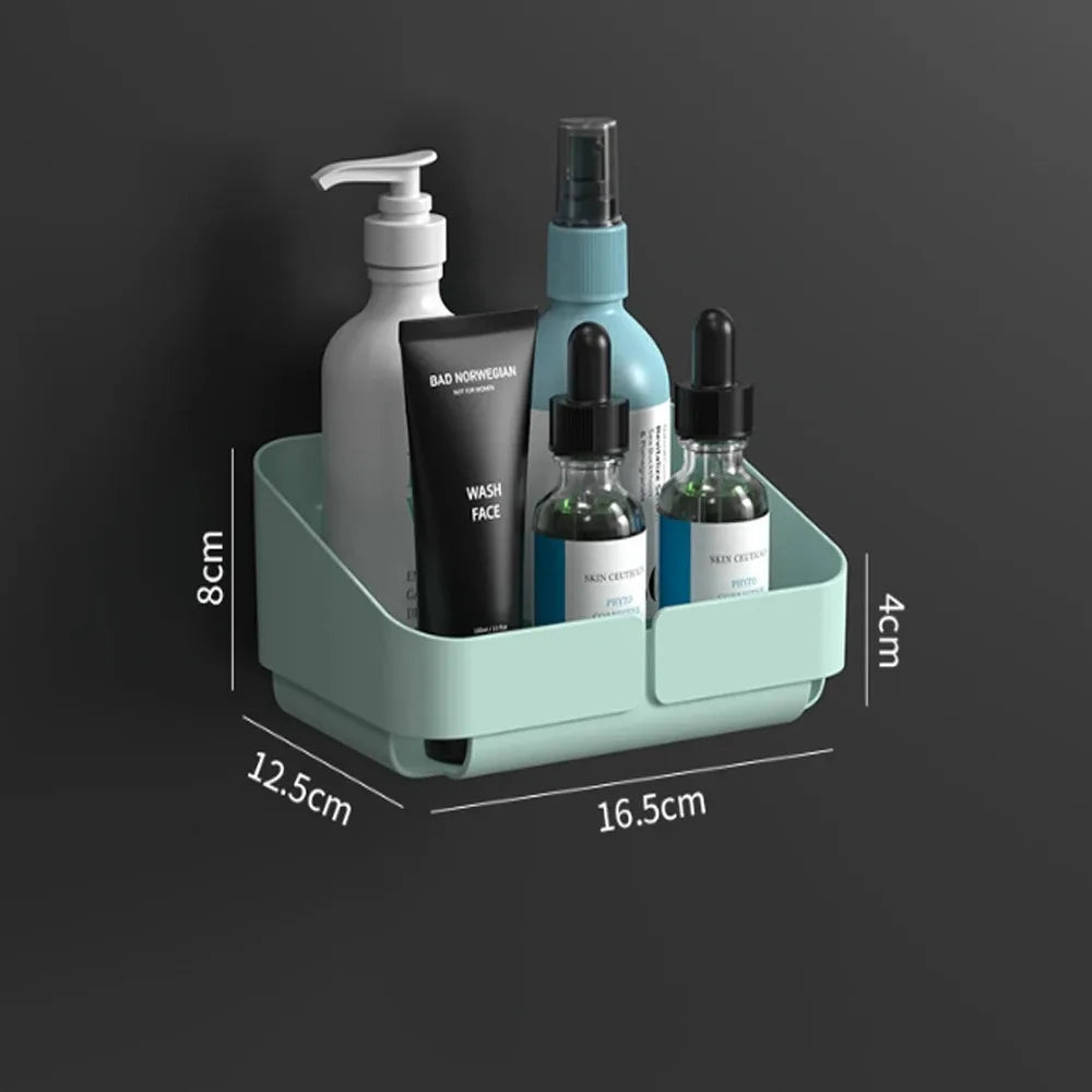 Bathroom Kitchen Convenience Rack Shelf Makeup Storage Organizer Shower Shelf Cosmetics Shampoo Rack Wall Spice No Drilling