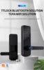 For Smartek Factory Patent Digital Lock Tuya Smartlock App for Wood Doors Aluminum Mortise 5050 Europe Cloud Data Storage Option