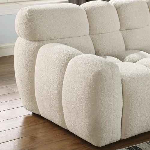 For Marshmallow Sofa 64.96 Length 35.83 Depth Human Body Structure 2 Seater FCJ for USA People Boucle Sofa for Living Room