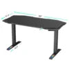 55 X 28 Inch Electric Ergonomic Standing Desk with Dual Motors Heavy Duty Sturdy Frame Height Adjustable Sit Stand Gaming Table