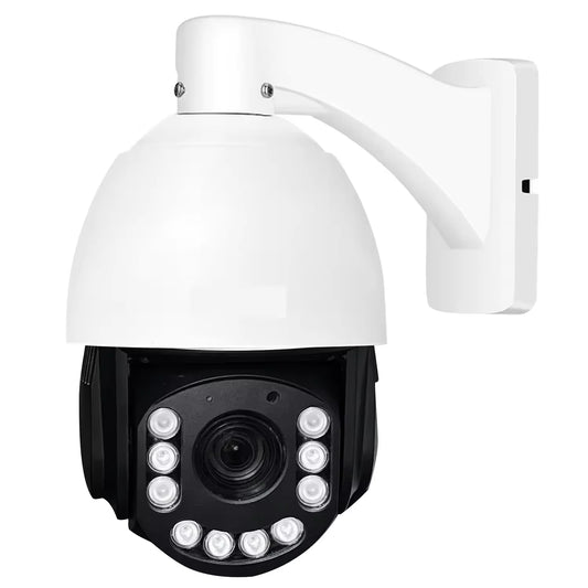 4K POE Camera  PTZ Auto Cruising Sound Light Alarm 20X Two Ways Audio IP Camera Outdoor Built in 512GB SD Slot Motion Detection