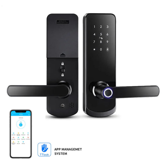 For Smartek Factory Patent Digital Lock Tuya Smartlock App for Wood Doors Aluminum Mortise 5050 Europe Cloud Data Storage Option