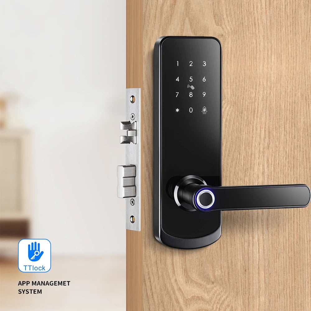 For Smartek Factory Patent Digital Lock Tuya Smartlock App for Wood Doors Aluminum Mortise 5050 Europe Cloud Data Storage Option