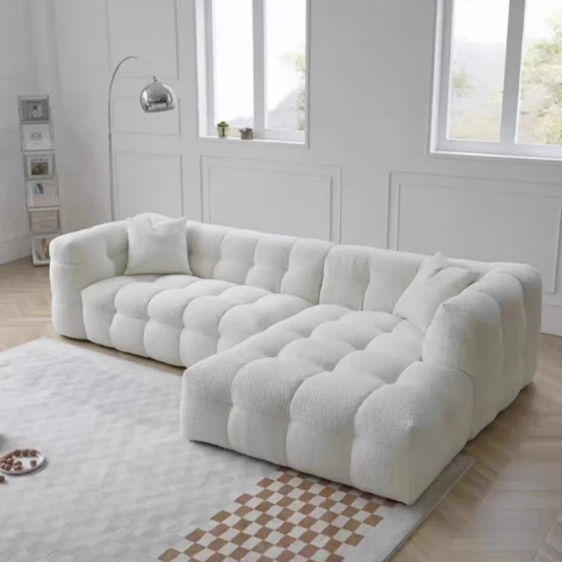 Family Luxury Living Room Sofas European Modern Plush Reclining Sofa Corner Lounger Muebles Para El Hogar Home Decoration
