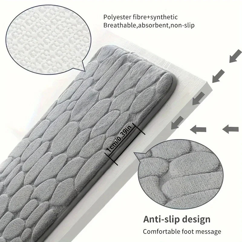 Bathroom Bath Mat An Ti Slip Quick Dry Absorbent Carpet in Wash Basin Bathtub Side Floor Rug Shower Room Doormat Memory Foam Pad