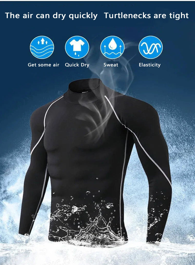 Men Workout Long Sleeve T- shirt Spring Autumn Gym Running Sport Men's T-shirts Fitness Sportswear Outdoor Tops For Men Clothes