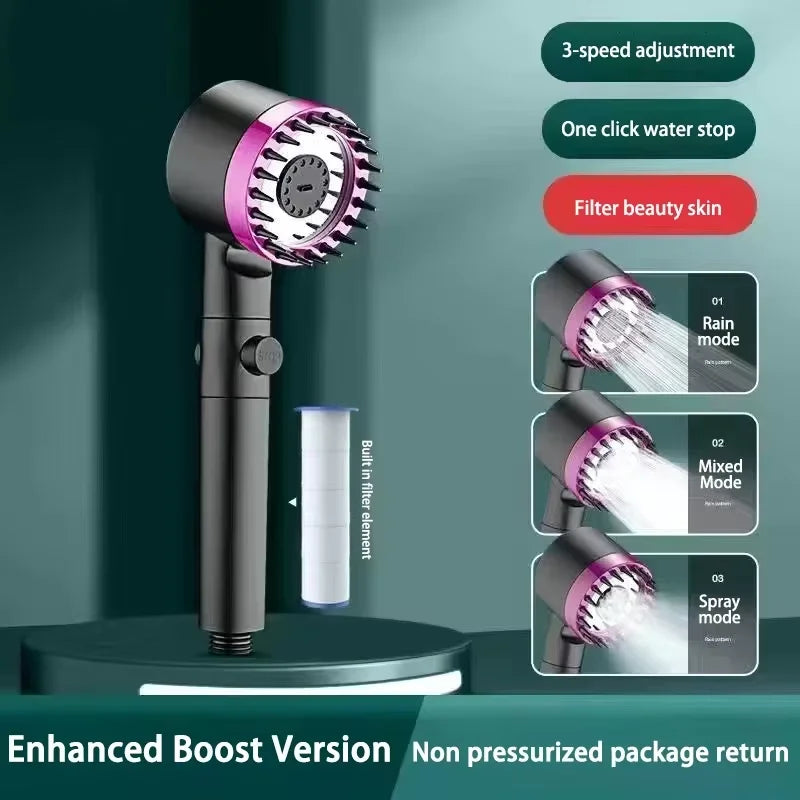 Shower Head High Pressure Showerhead Portable Filter Rainfall Faucet Tap Bathroom Bath Home Innovative Accessory Save Water 2025