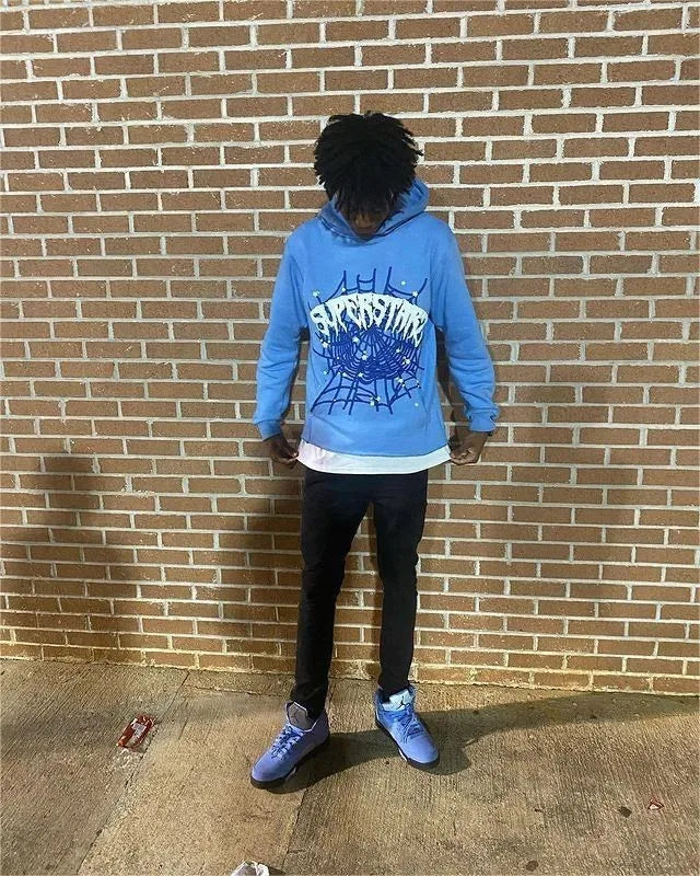 Streetwear Y2K Hoodies Men Harajuku Hip Hop Graphic Printing Loose Sweatshirts Women 2024 Punk Rock Gothic Clothes Tops Pants