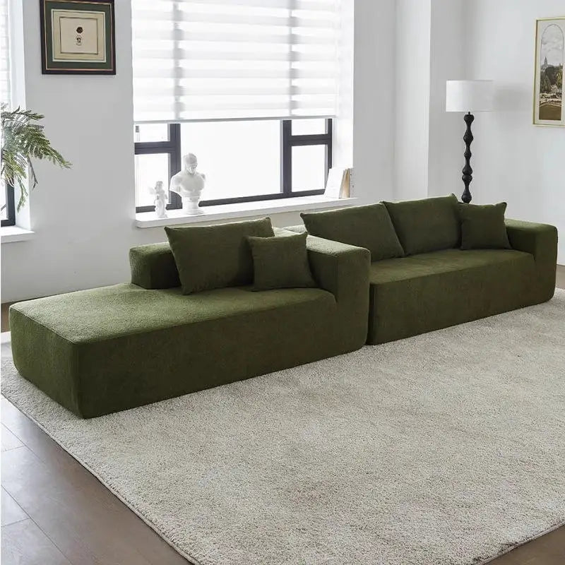 Tofu Block Vacuum Compression Sofa, Lazy Module Combination, Living Room, Small Apartment, Modern and Simple Fabric Sofa
