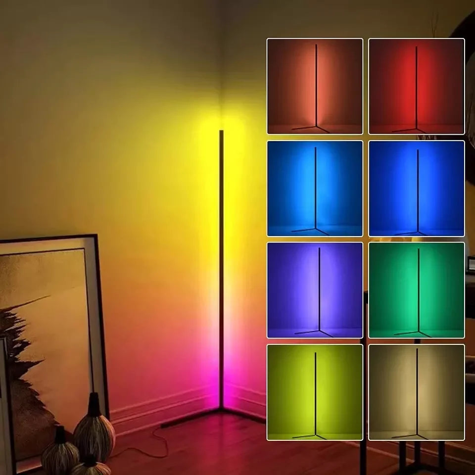 Smart RGB Dream Color Floor Lamp with Music Sync Modern 16 Million Color Changing Standing Mood Light with APP & Remote Control