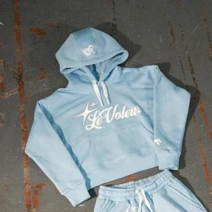 Streetwear Hoodie SweatpantsTwo Piece Set Y2K Clothes Mens Hip Hop Letters Embroidered Rhinestone Sequins Sweatshirt Pants Set