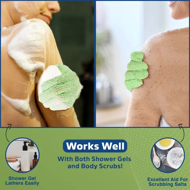 10pcs Exfoliating Gloves for Smooth Skin - Removes Dead Skin Cells, Bumps, and Ingrown Hairs, Gentle Body Scrub and Shower Glove