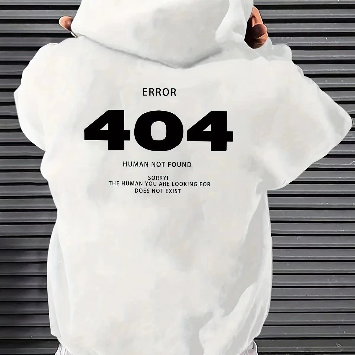 Harajuku Men's Hoodie Hip Hop Pullover Hooded 404 Graphic Casual Sweatshirts Men Women Oversize Cotton Hoodies Mens Clothing.