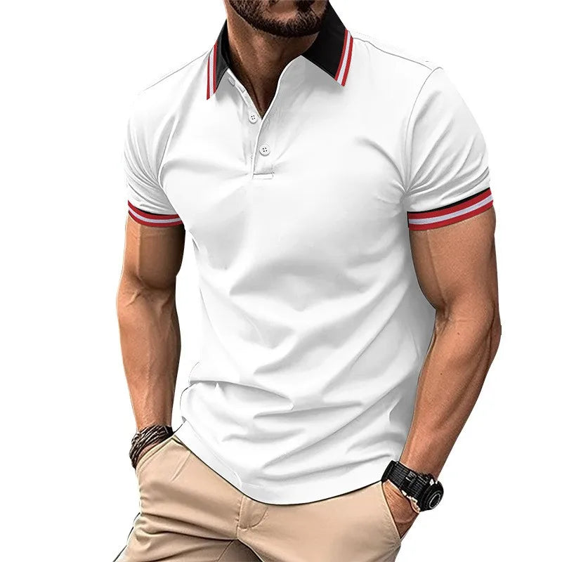 Men Clothes Spring Summer New Short Sleeve Polo Shirt Men Slim Fit Fashion Golf Polo Shirt Men Breathable and Comfortable Tops