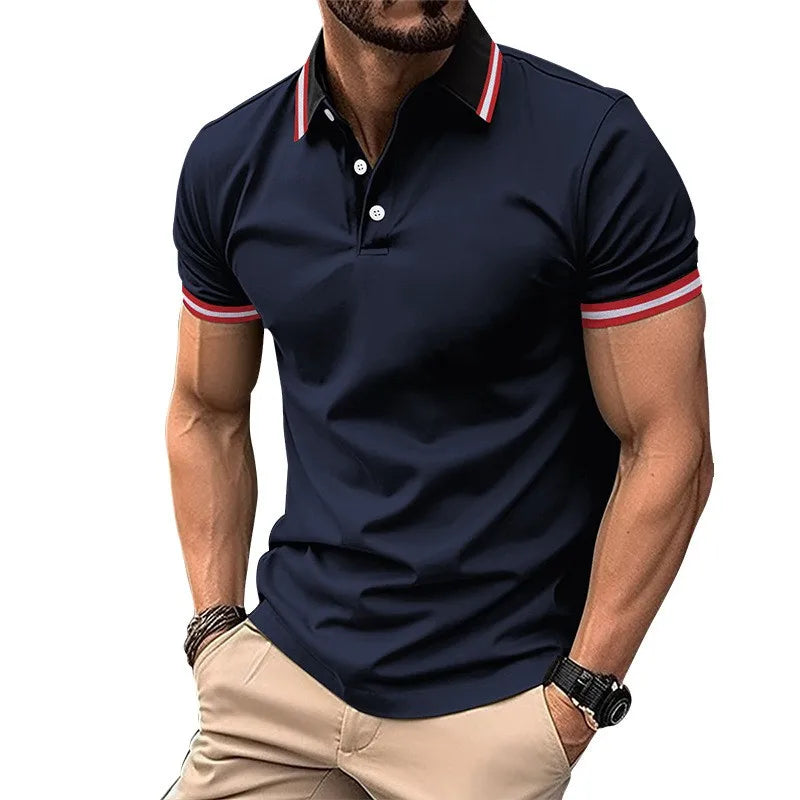 Men Clothes Spring Summer New Short Sleeve Polo Shirt Men Slim Fit Fashion Golf Polo Shirt Men Breathable and Comfortable Tops