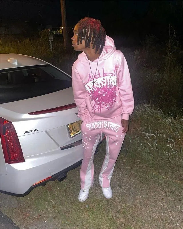 Streetwear Y2K Hoodies Men Harajuku Hip Hop Graphic Printing Loose Sweatshirts Women 2024 Punk Rock Gothic Clothes Tops Pants