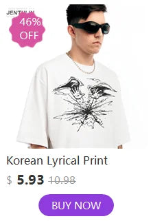 Y2K T-shirt Short Kpop Street Fashion Print Unisex Short Sleeve Tops Casual Loose Drawstring Shorts Pant Women Men Clothing Tees