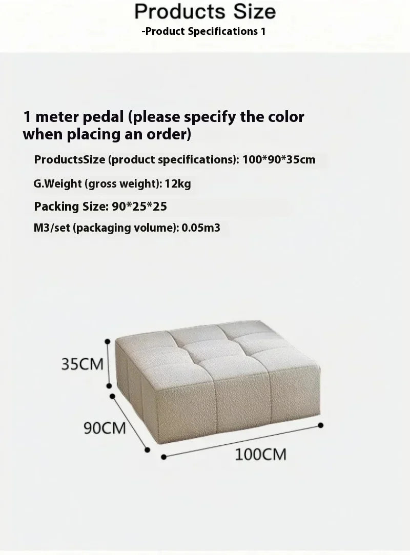 Modular L - Shaped Sectional Sofa in Cream Color with Plush Pillows, Compressed Sofa, Support Color Customization home furniture