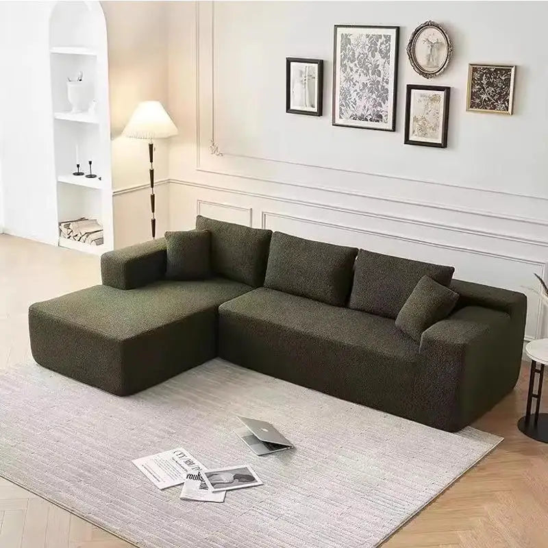 Tofu Block Vacuum Compression Sofa, Lazy Module Combination, Living Room, Small Apartment, Modern and Simple Fabric Sofa