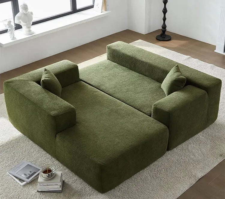 Tofu Block Vacuum Compression Sofa, Lazy Module Combination, Living Room, Small Apartment, Modern and Simple Fabric Sofa